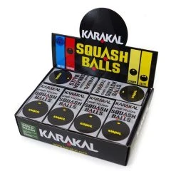 Karakal Single Yellow Dot Squash Balls - 1 Dozen -Tecnifibre shop BSKA20326karakalsingleyellowball P2