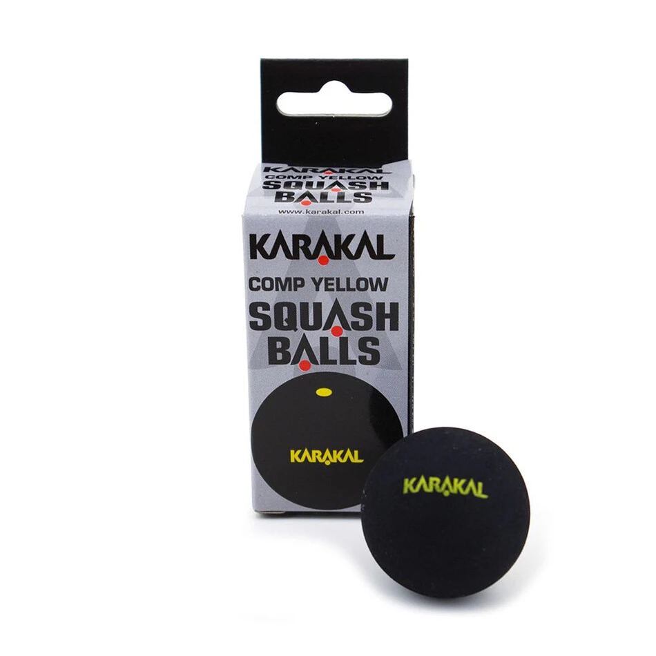 Karakal Single Yellow Dot Squash Balls - X2 1 Karakal Single Yellow Dot Squash Balls - X2