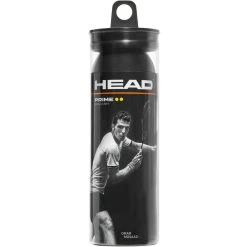 Head Prime Squash Balls Double Yellow Dot - 3 Ball Tube