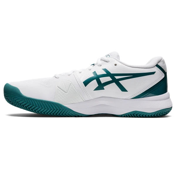 Asics Men's Gel Challenger 13 Clay/Padel/Tennis Shoes White Velvet Pine 2 Asics Men's Gel Challenger 13 Clay/Padel/Tennis Shoes White Velvet Pine - Image 2