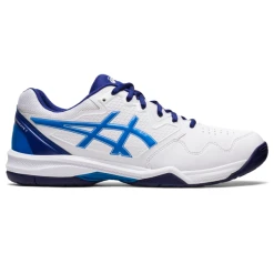 Asics Men's Gel Dedicate 7 Tennis Shoes White Electric Blue