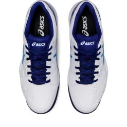 Asics Men's Gel Dedicate 7 Tennis Shoes White Electric Blue -Tecnifibre shop SMAC28721Dedicate7WhiteBlue P3