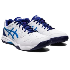 Asics Men's Gel Dedicate 7 Tennis Shoes White Electric Blue -Tecnifibre shop SMAC28721Dedicate7WhiteBlue P4