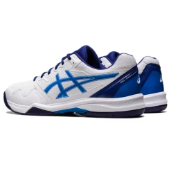 Asics Men's Gel Dedicate 7 Tennis Shoes White Electric Blue -Tecnifibre shop SMAC28721Dedicate7WhiteBlue P5