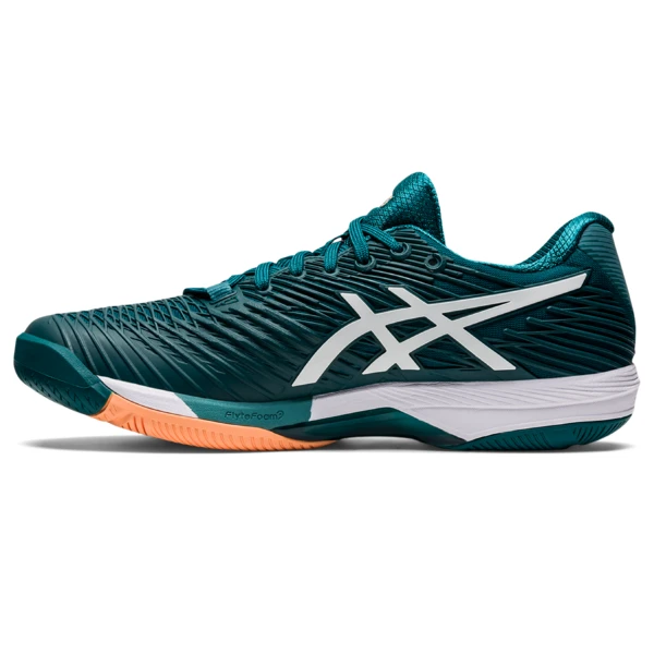 Asics Men's Gel Solution Speed FF 2 Tennis Shoes Velvet Pine White 2 Asics Men's Gel Solution Speed FF 2 Tennis Shoes Velvet Pine White - Image 2