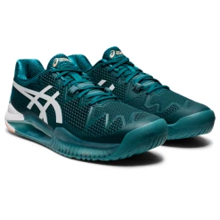 Asics Gel Resolution 8 Men's Tennis Shoes Velvet Pine White -Tecnifibre shop SMAC29039Resolution8VelvetPine P4