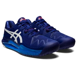 Asics Gel Resolution 8 Men's Tennis Shoes Dive Blue White -Tecnifibre shop SMAC29188Res8DiveBlue P4