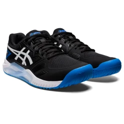 Asics Men's Gel Challenger 13 Tennis Shoes Black Electric Blue -Tecnifibre shop SMAC29201Challenger13Black P4