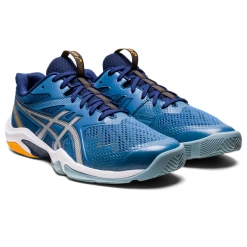 Asics Men's Gel Blade 8 Indoor Court Azure Pure Silver -Tecnifibre shop SMAC30740Blade8Azure P6