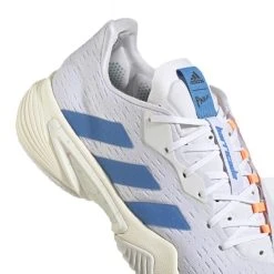 Adidas Men's Barricade Tennis Shoes Cloud White Pulse Blue -Tecnifibre shop SMAD27992BarricadeWhiteBlue P5
