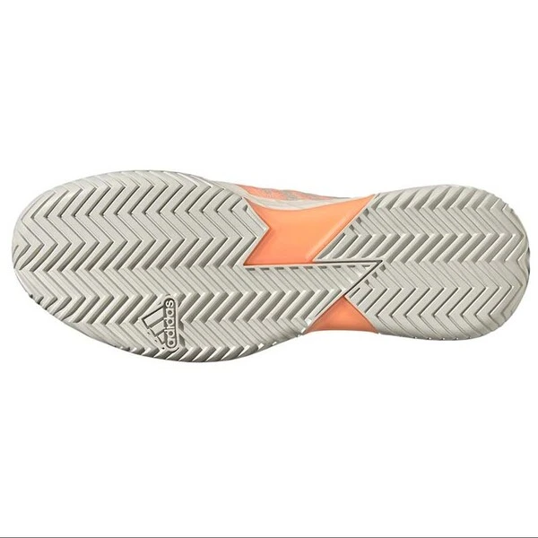 Adidas Adizero Ubersonic 4.0 Men's Tennis Shoe Off White Orange 2 Adidas Adizero Ubersonic 4.0 Men's Tennis Shoe Off White Orange - Image 2