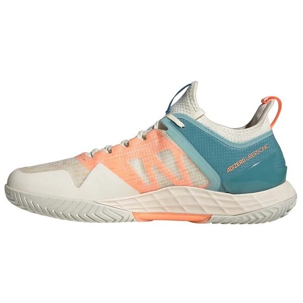 Adidas Adizero Ubersonic 4.0 Men's Tennis Shoe Off White Orange 3 Adidas Adizero Ubersonic 4.0 Men's Tennis Shoe Off White Orange - Image 3