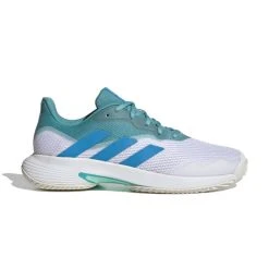 Adidas Men's CourtJam Control Tennis Shoes Mint Ton Pulse Blue