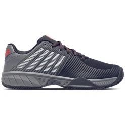 K-Swiss Men's Express Light 2 HB Tennis Shoe Jet Black Steel Grey