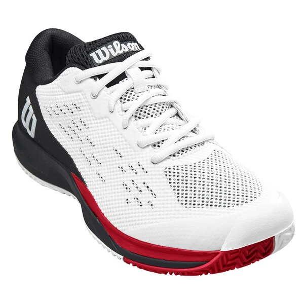 Wilson Men's Rush Pro Ace Tennis Shoe White Black Poppy 2 Wilson Men's Rush Pro Ace Tennis Shoe White Black Poppy - Image 2