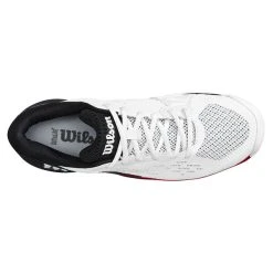 Wilson Men's Rush Pro Ace Tennis Shoe White Black Poppy 11 Wilson Men's Rush Pro Ace Tennis Shoe White Black Poppy -Tecnifibre shop SMWI30842RushProAceWhite P6