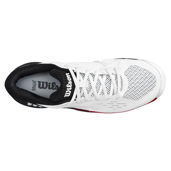 Wilson Men's Rush Pro Ace Tennis Shoe White Black Poppy 6 Wilson Men's Rush Pro Ace Tennis Shoe White Black Poppy - Image 6