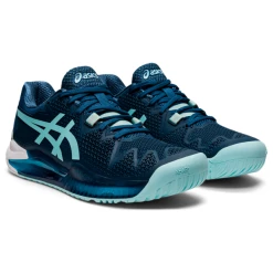Asics Gel Resolution 8 Women's Tennis Shoes Light Indigo Clear Blue -Tecnifibre shop SWAC24614Res8LightIndigoClearBlue P6