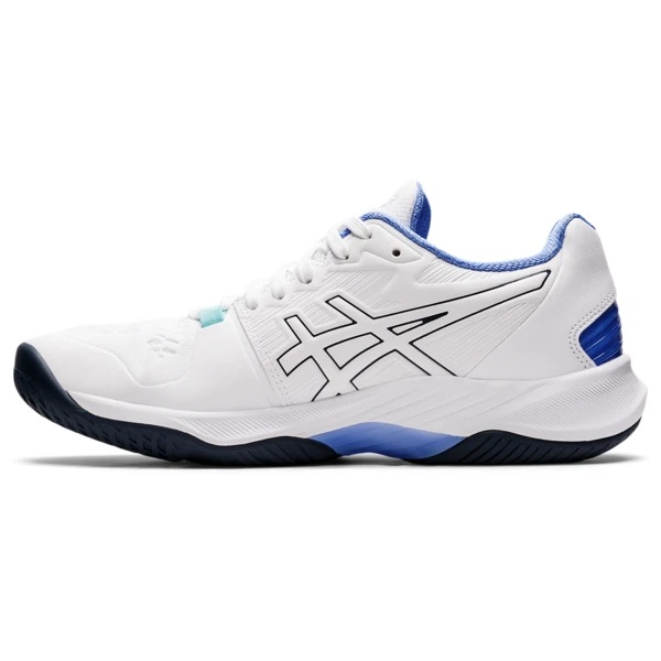 Asics Women's Gel Sky Elite FF 2 Indoor Court Shoes White French Blue 2 Asics Women's Gel Sky Elite FF 2 Indoor Court Shoes White French Blue - Image 2