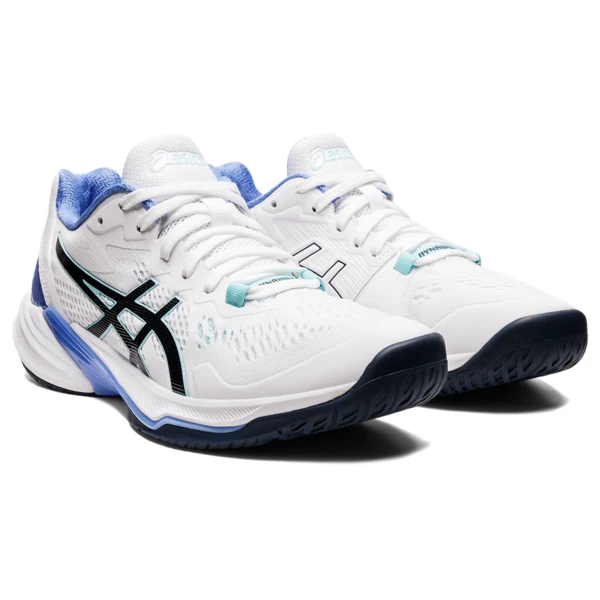 Asics Women's Gel Sky Elite FF 2 Indoor Court Shoes White French Blue 4 Asics Women's Gel Sky Elite FF 2 Indoor Court Shoes White French Blue - Image 4