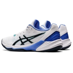 Asics Women's Gel Sky Elite FF 2 Indoor Court Shoes White French Blue 10 Asics Women's Gel Sky Elite FF 2 Indoor Court Shoes White French Blue -Tecnifibre shop SWAC27663SkyEliteFF2White P5