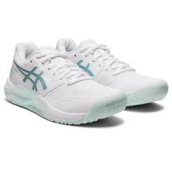 Asics Women's Gel Challenger 13 Tennis Shoes White Smoke Blue -Tecnifibre shop SWAC28699Challener13WhiteSmokeBlue P4