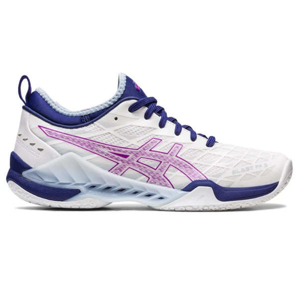 Asics Women's Blast FF 3 Indoor Court Shoes White Orchid 1 Asics Women's Blast FF 3 Indoor Court Shoes White Orchid