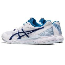 Asics Women's Gel Tactic Indoor Shoes White Indigo Blue -Tecnifibre shop SWAC30024WTacticWhiteIndigo P5