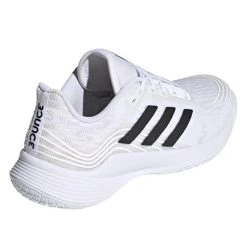 Adidas Women's Novaflight Indoor Court Shoes White Silver Metallic -Tecnifibre shop SWAD28065WNovaflightWhite P4