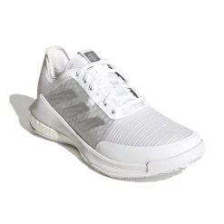 Adidas Women's CrazyFlight Indoor Shoes Cloud White Metallic Silver -Tecnifibre shop SWAD29957WCrazyflightWhiteSilver P3