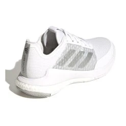 Adidas Women's CrazyFlight Indoor Shoes Cloud White Metallic Silver -Tecnifibre shop SWAD29957WCrazyflightWhiteSilver P4